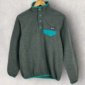 Patagonia T-Snap Synchilla Fleece Grey Blue‎ Size XS Womens Hiking Sweater Top
